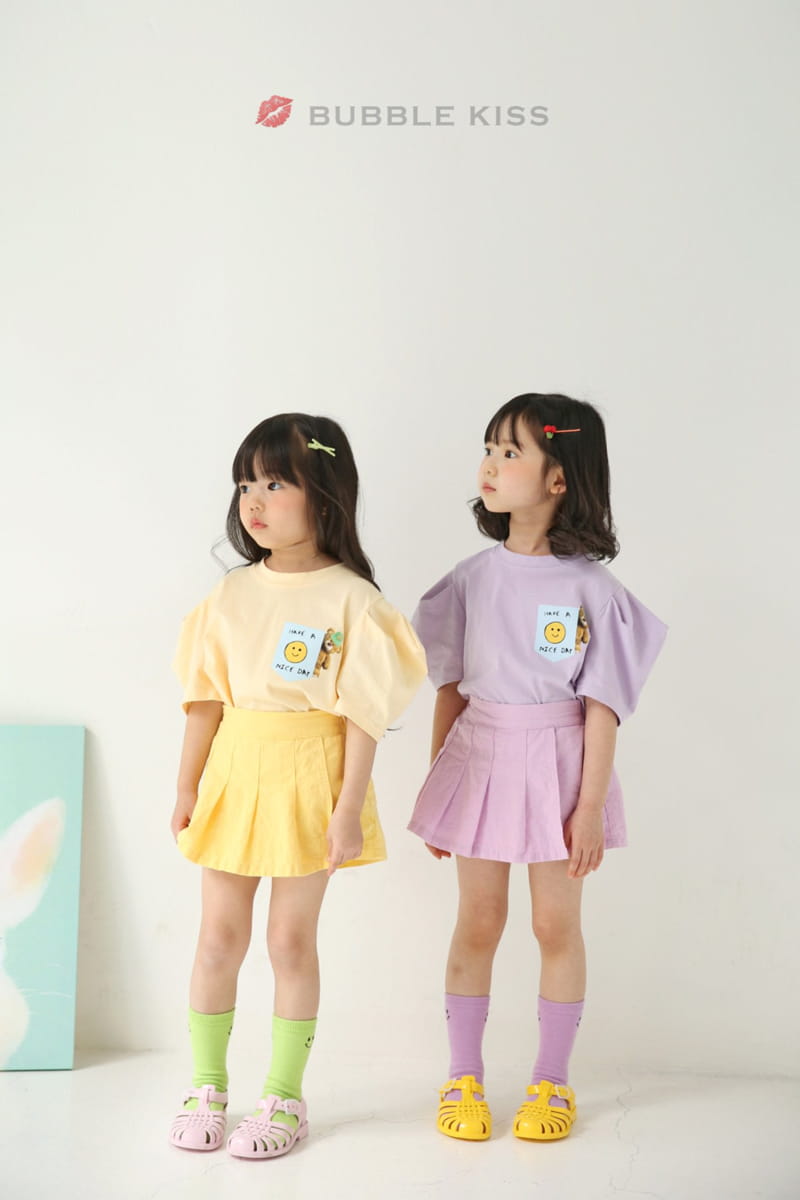 BUBBLE KISS - Korean Children Fashion - #Kfashion4kids - Teddy Bear Puff Tee