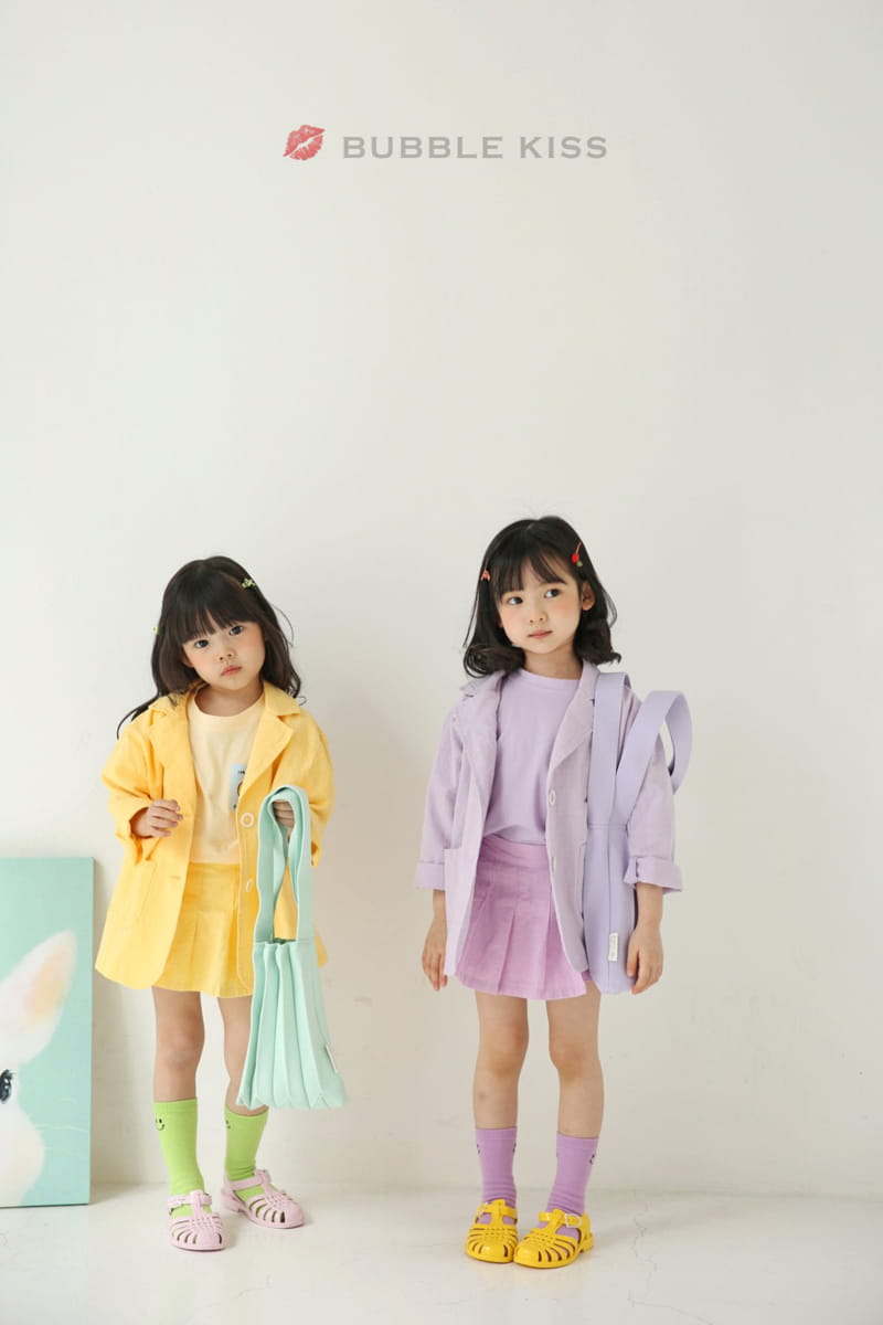 BUBBLE KISS - Korean Children Fashion - #Kfashion4kids - Macaroon Linen Jacket - 12