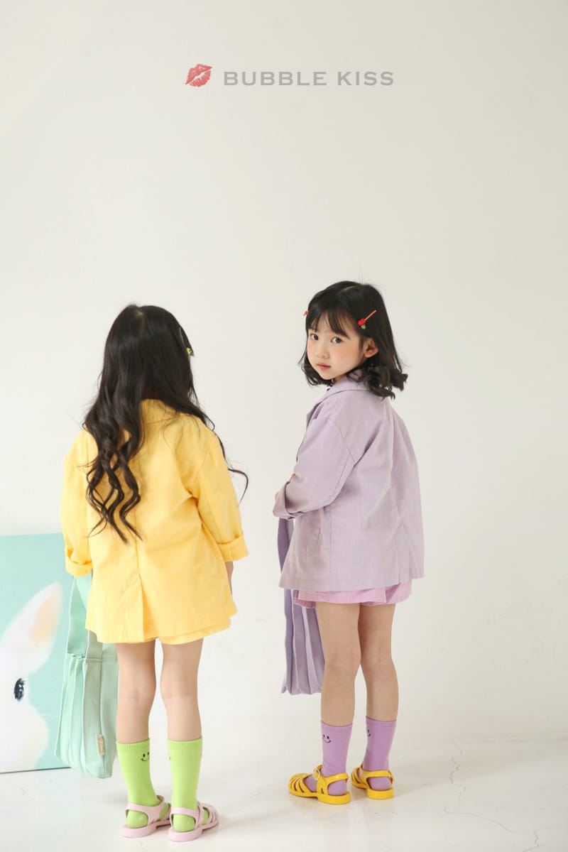 BUBBLE KISS - Korean Children Fashion - #Kfashion4kids - Macaroon Linen Jacket - 5