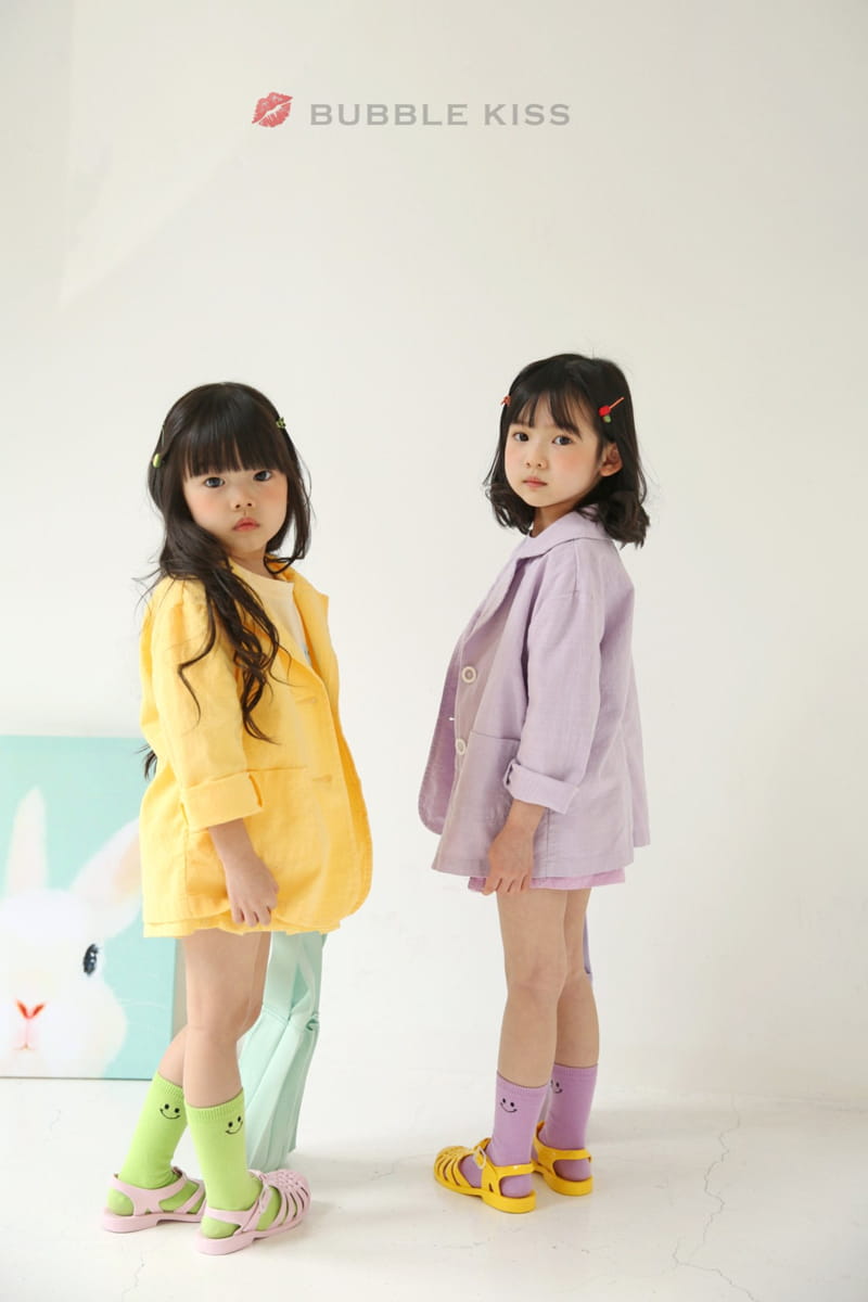 BUBBLE KISS - Korean Children Fashion - #Kfashion4kids - Macaroon Linen Jacket - 7