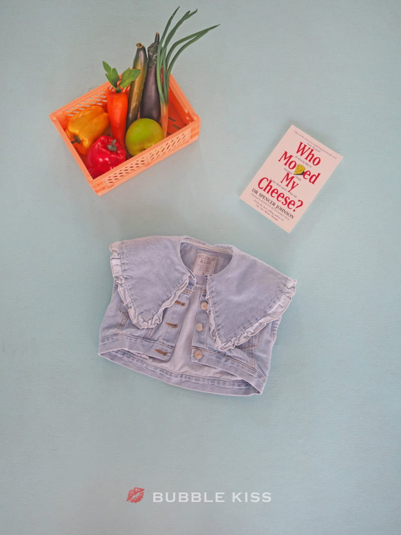 BUBBLE KISS - Korean Children Fashion - #Kfashion4kids - Frill Denim Vest - 2