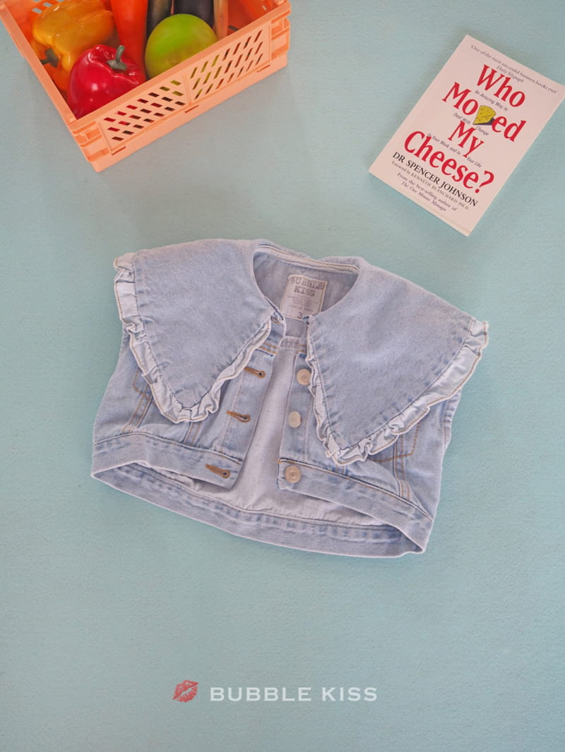 BUBBLE KISS - Korean Children Fashion - #Kfashion4kids - Frill Denim Vest - 3