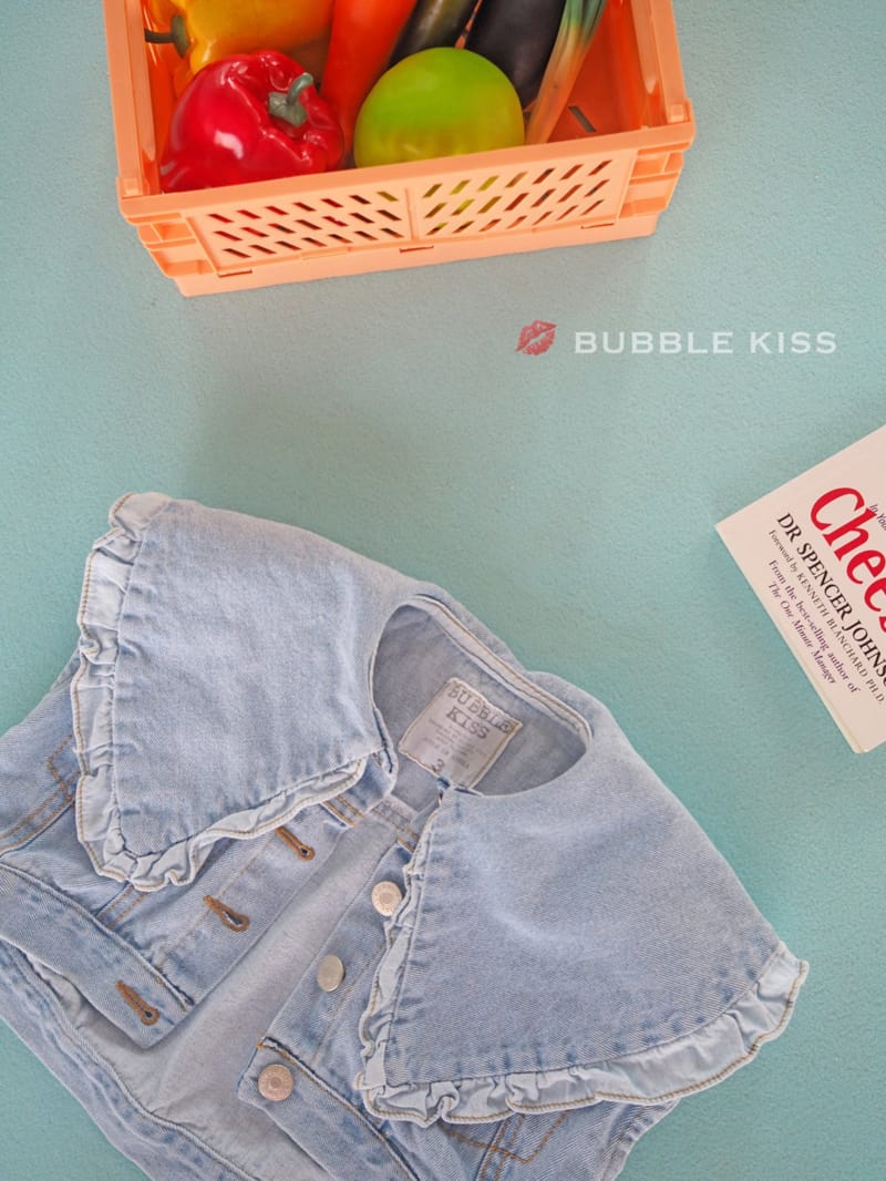 BUBBLE KISS - Korean Children Fashion - #Kfashion4kids - Frill Denim Vest - 4