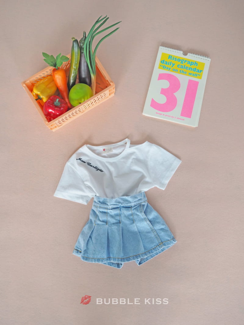 BUBBLE KISS - Korean Children Fashion - #Kfashion4kids - Lettering Choker Tee - 12