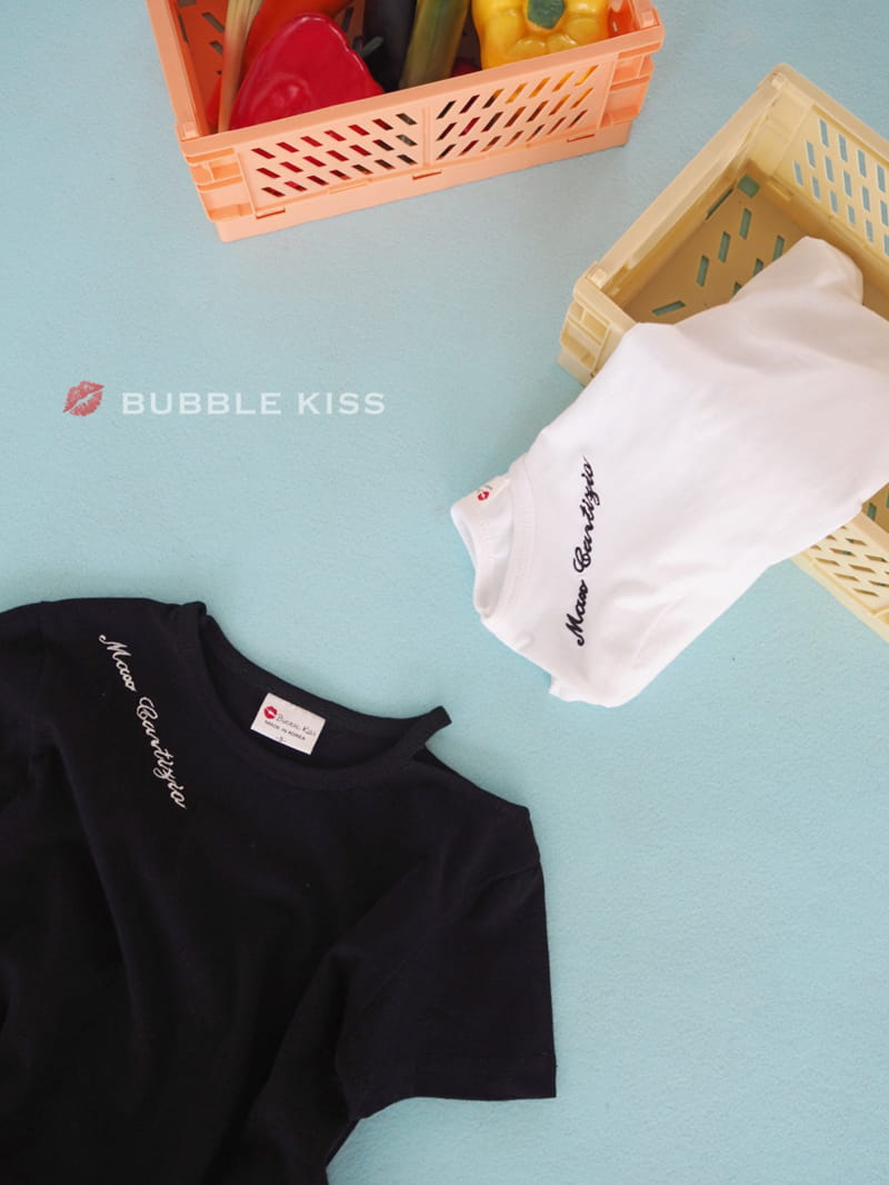 BUBBLE KISS - Korean Children Fashion - #Kfashion4kids - Lettering Choker Tee - 5