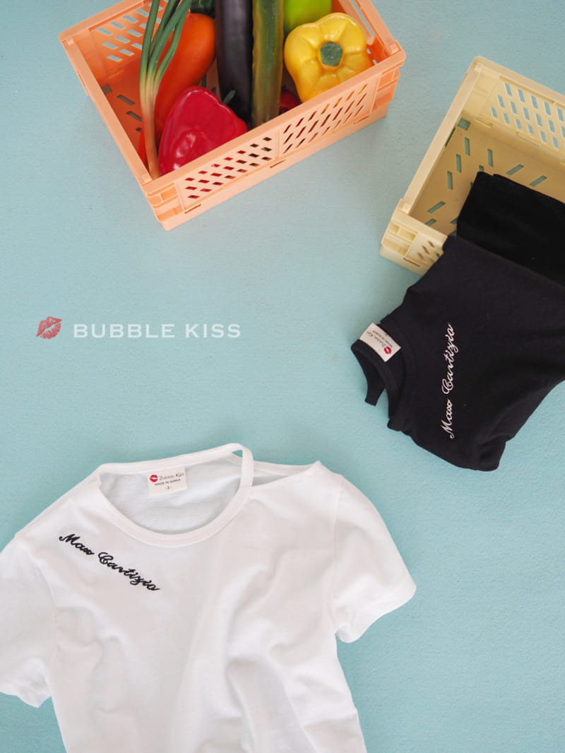 BUBBLE KISS - Korean Children Fashion - #Kfashion4kids - Lettering Choker Tee - 6
