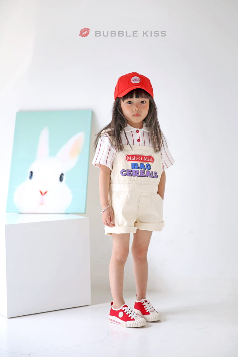 BUBBLE KISS - Korean Children Fashion - #Kfashion4kids - Stripes Collar Tee - 10