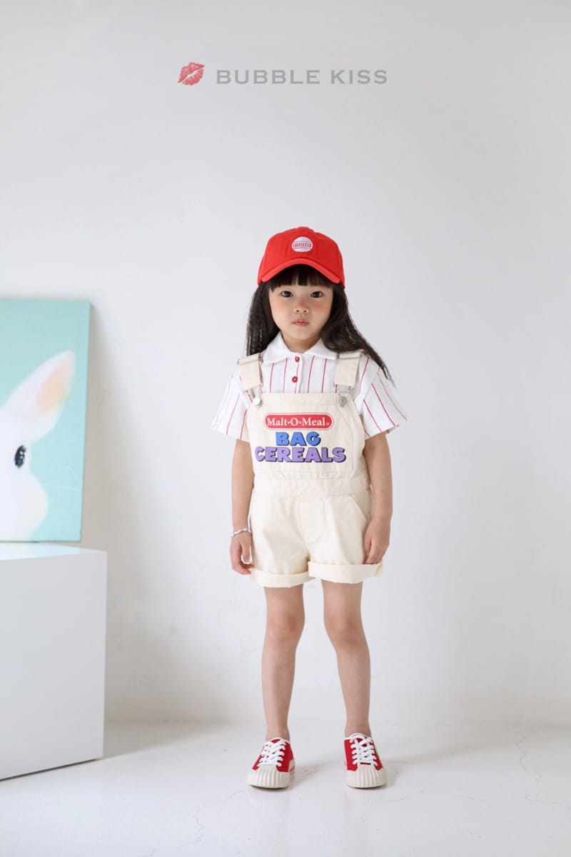 BUBBLE KISS - Korean Children Fashion - #Kfashion4kids - Stripes Collar Tee - 11