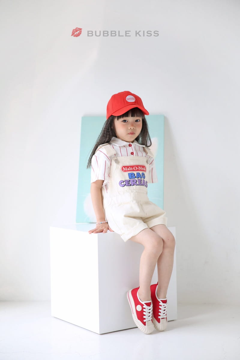 BUBBLE KISS - Korean Children Fashion - #Kfashion4kids - Stripes Collar Tee - 12