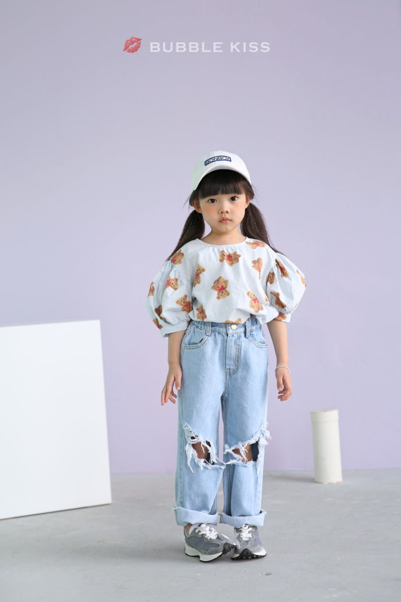 BUBBLE KISS - Korean Children Fashion - #Kfashion4kids - Mopa Slit Jeans - 2