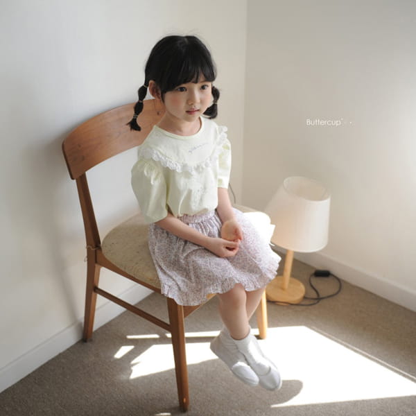 BUTTERCUP - Korean Children Fashion - #Kfashion4kids - little Burney Lace Tee - 12