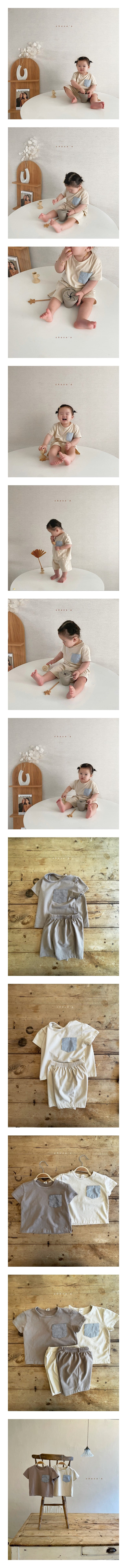 CHOCO BEBE - Korean Children Fashion - #Kfashion4kids - Co Co Pocket Top Bottom Set - 2