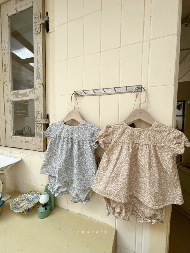 CHOCOBEBE - Korean Children Fashion - #Kfashion4kids - Leaf Top Bottom Set - 3