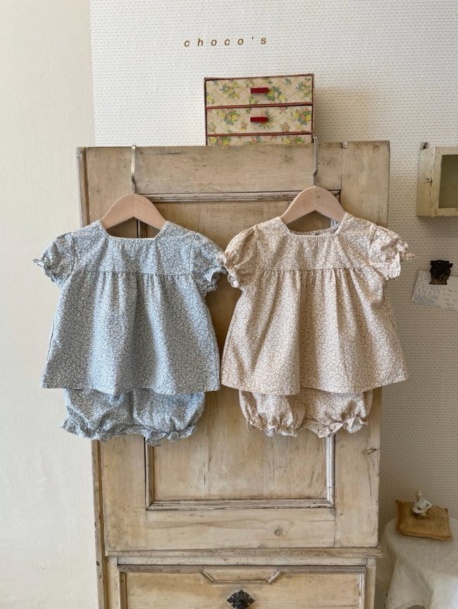 CHOCOBEBE - Korean Children Fashion - #Kfashion4kids - Leaf Top Bottom Set - 4