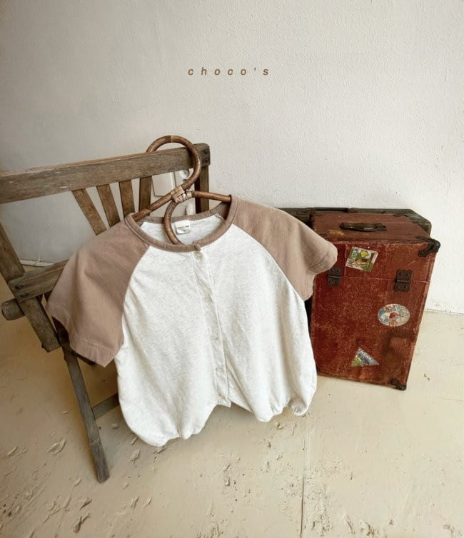 CHOCOBEBE - Korean Children Fashion - #Kfashion4kids - Raglan Color Bodysuit 