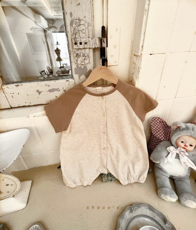 CHOCOBEBE - Korean Children Fashion - #Kfashion4kids - Raglan Color Bodysuit  - 2