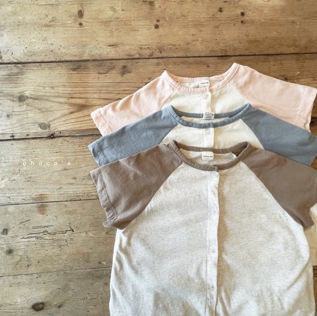 CHOCOBEBE - Korean Children Fashion - #Kfashion4kids - Raglan Color Bodysuit  - 3