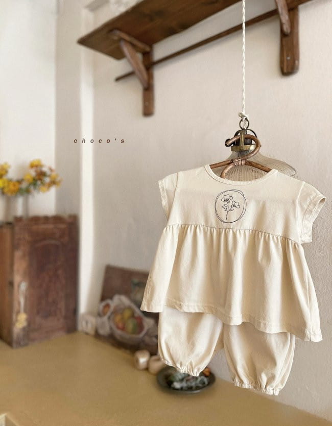 CHOCOBEBE - Korean Children Fashion - #Kfashion4kids - Blossom Top Bottom Set 