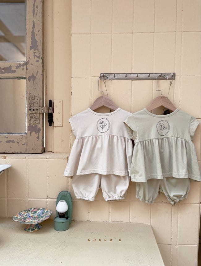 CHOCOBEBE - Korean Children Fashion - #Kfashion4kids - Blossom Top Bottom Set  - 4
