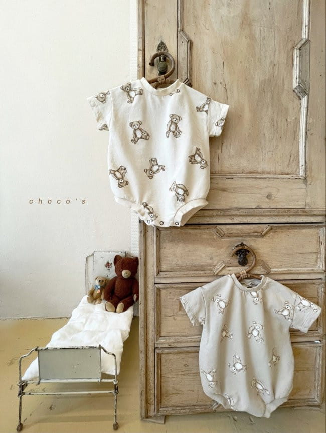 CHOCOBEBE - Korean Children Fashion - #Kfashion4kids - Bear Bodysuit - 5
