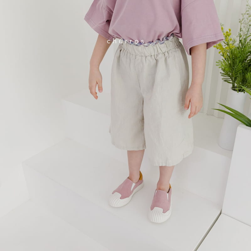 CHURROS - Korean Children Fashion - #Kfashion4kids - Point Linen Pants - 8