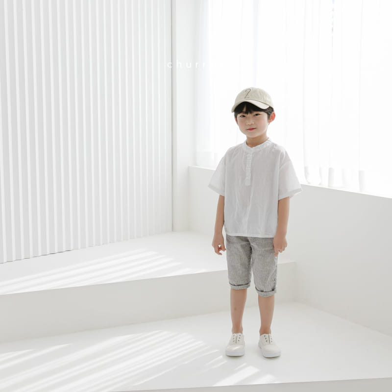CHURROS - Korean Children Fashion - #Kfashion4kids - Collin Henry Neck Shirt