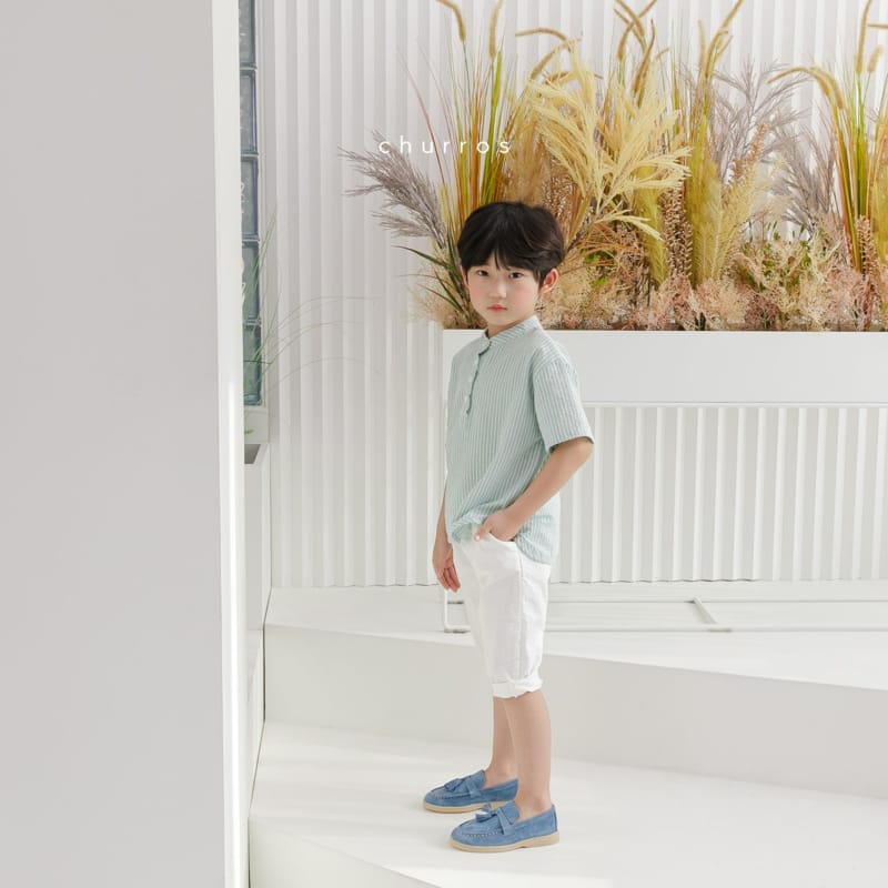 CHURROS - Korean Children Fashion - #Kfashion4kids - Collin Henry Neck Shirt - 10