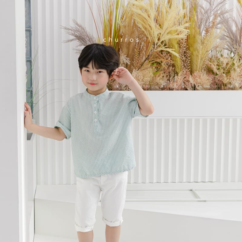 CHURROS - Korean Children Fashion - #Kfashion4kids - Collin Henry Neck Shirt - 11
