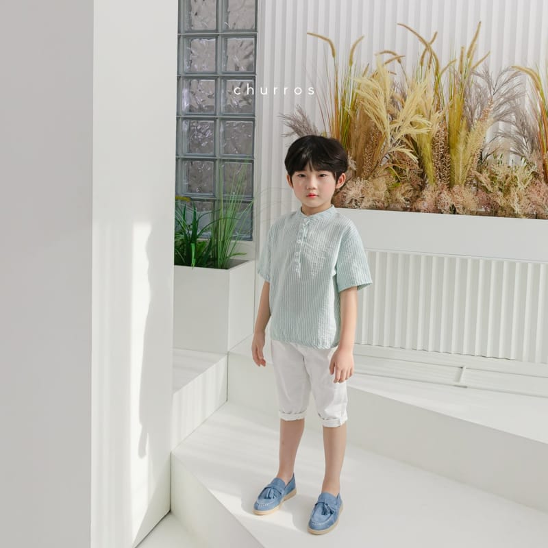 CHURROS - Korean Children Fashion - #Kfashion4kids - Collin Henry Neck Shirt - 4