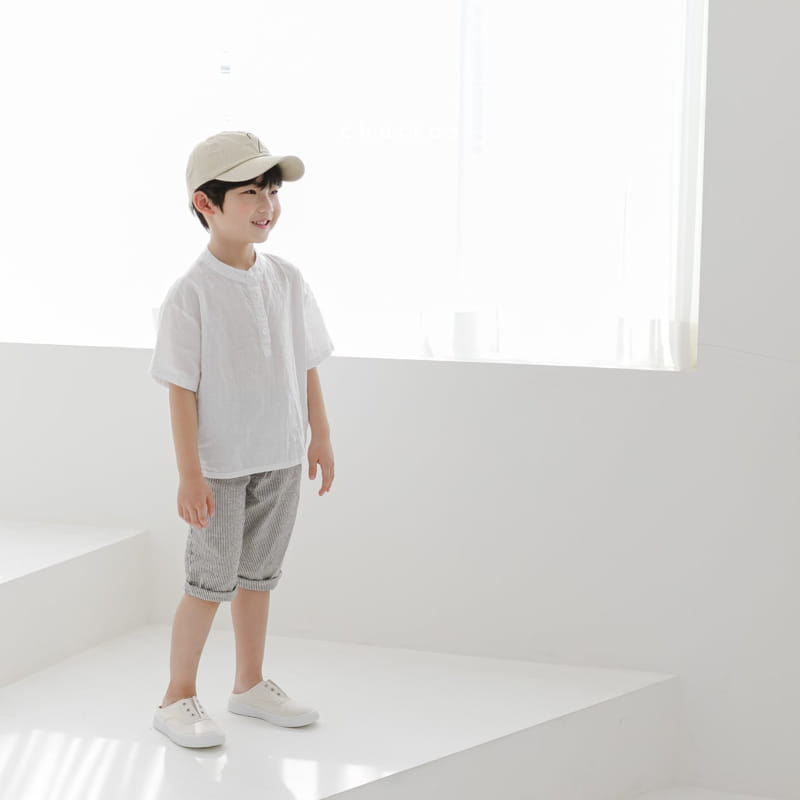 CHURROS - Korean Children Fashion - #Kfashion4kids - Collin Henry Neck Shirt - 7