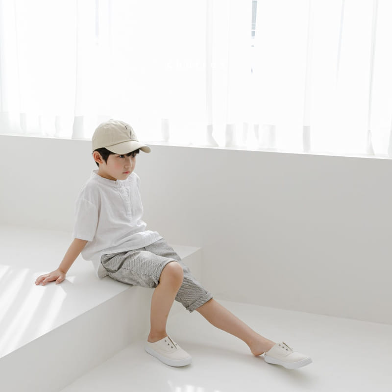 CHURROS - Korean Children Fashion - #Kfashion4kids - Collin Henry Neck Shirt - 8