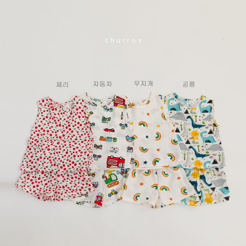 CHURROS - Korean Children Fashion - #Kfashion4kids - Coco Rayon Top Bottom Set