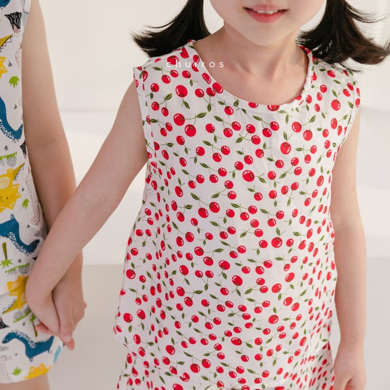 CHURROS - Korean Children Fashion - #Kfashion4kids - Coco Rayon Top Bottom Set - 10