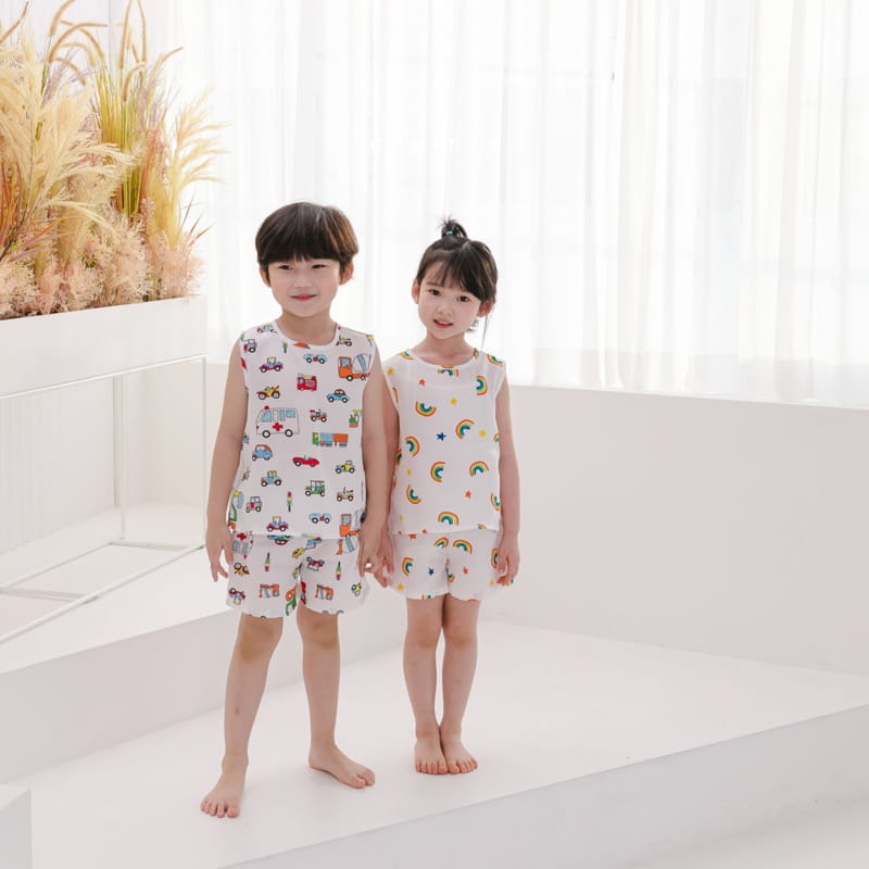 CHURROS - Korean Children Fashion - #Kfashion4kids - Coco Rayon Top Bottom Set - 2
