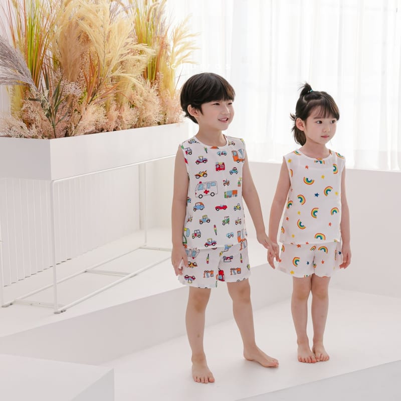 CHURROS - Korean Children Fashion - #Kfashion4kids - Coco Rayon Top Bottom Set - 5