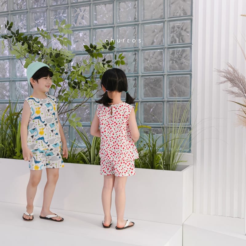 CHURROS - Korean Children Fashion - #Kfashion4kids - Coco Rayon Top Bottom Set - 9