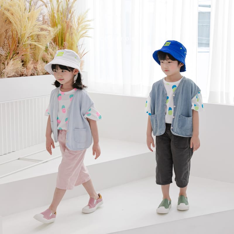 CHURROS - Korean Children Fashion - #Kfashion4kids - Jenny Over Fit Denim Vest - 2