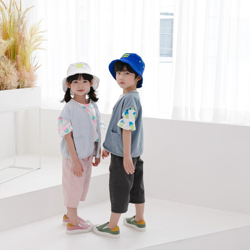 CHURROS - Korean Children Fashion - #Kfashion4kids - Jenny Over Fit Denim Vest - 3