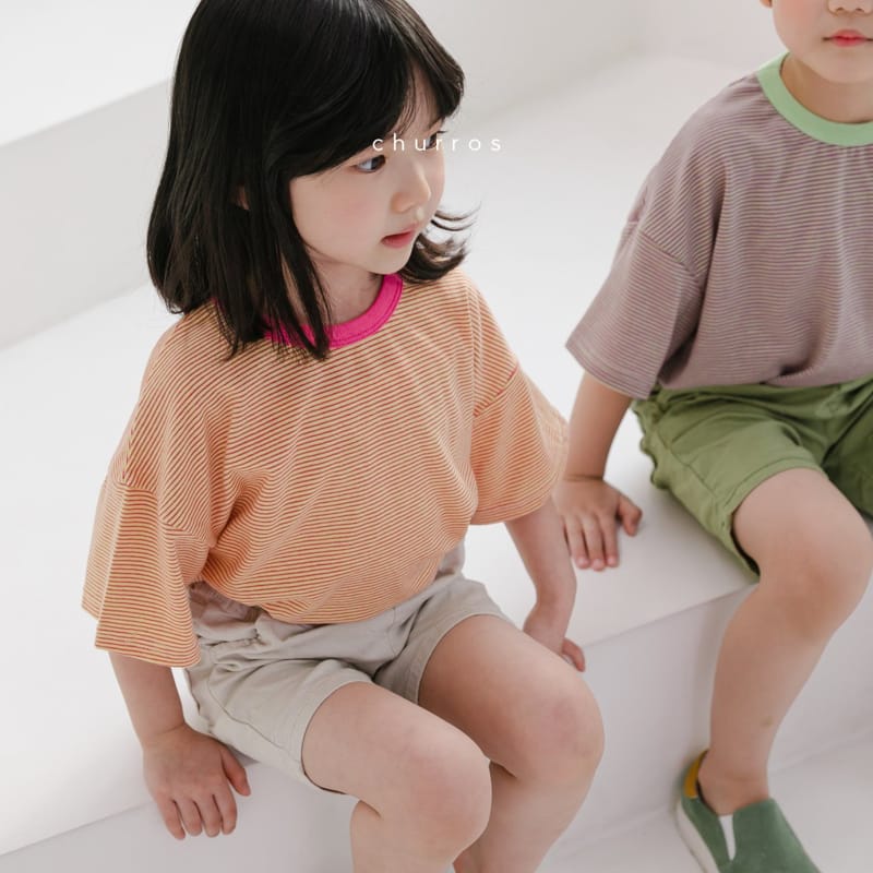 CHURROS - Korean Children Fashion - #Kfashion4kids - Stripes Rappa Tee - 10