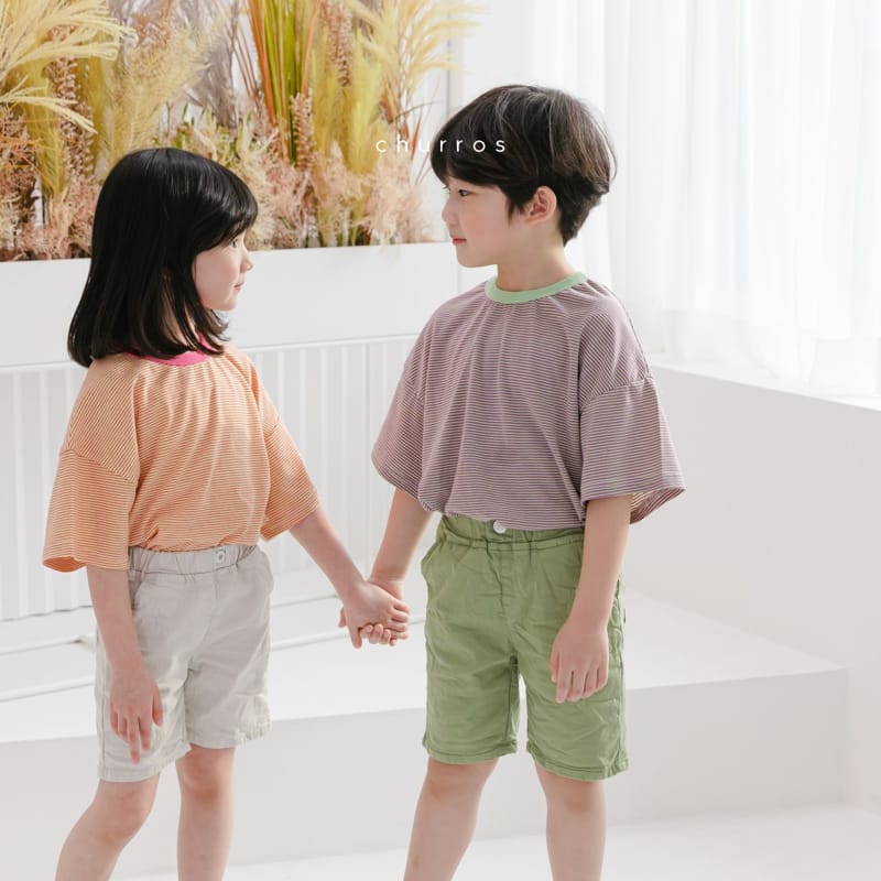 CHURROS - Korean Children Fashion - #Kfashion4kids - Stripes Rappa Tee - 3