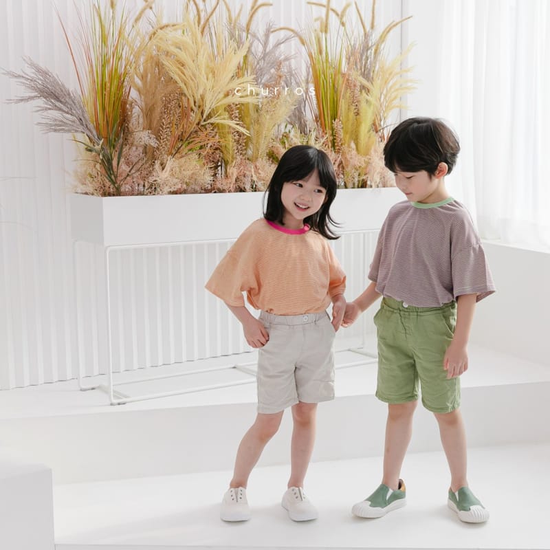 CHURROS - Korean Children Fashion - #Kfashion4kids - Stripes Rappa Tee - 4