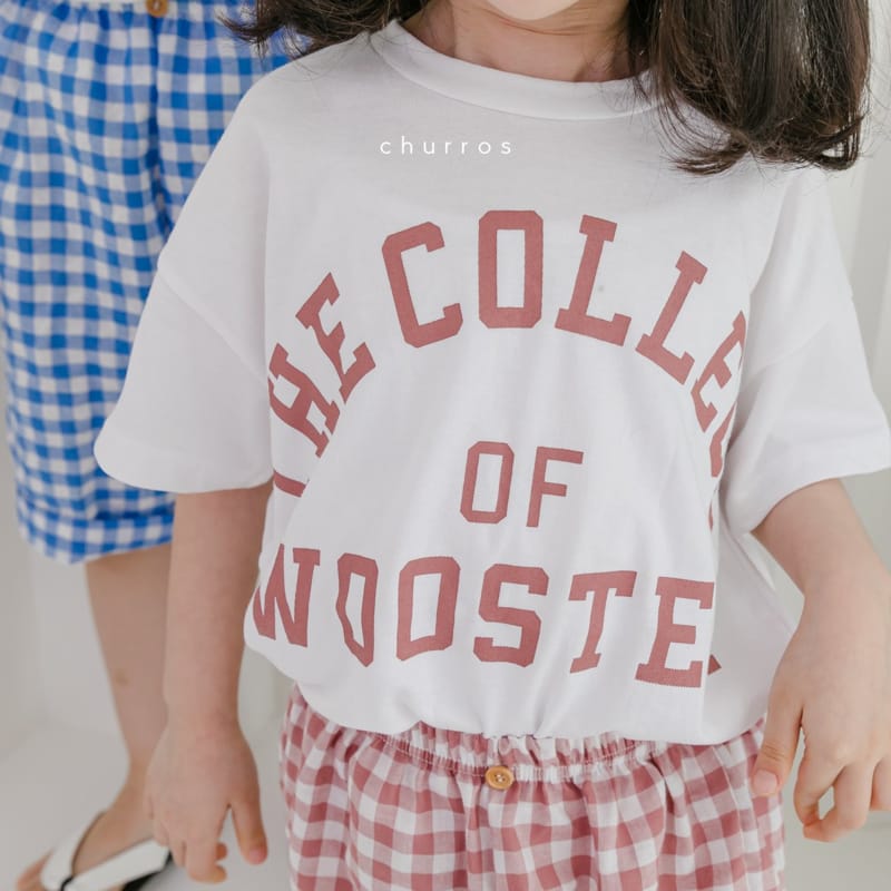 CHURROS - Korean Children Fashion - #Kfashion4kids - Uni Check Top Bottom Set - 6