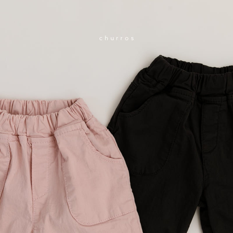 CHURROS - Korean Children Fashion - #Kfashion4kids - Out Pocket Cotton Span Pants - 12