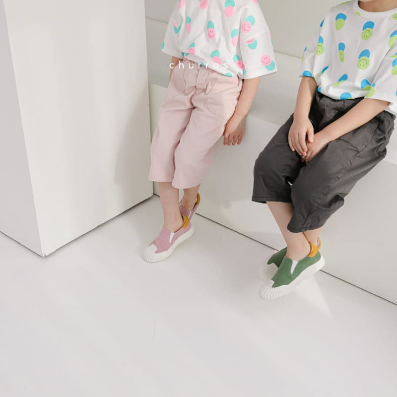 CHURROS - Korean Children Fashion - #Kfashion4kids - Out Pocket Cotton Span Pants - 7