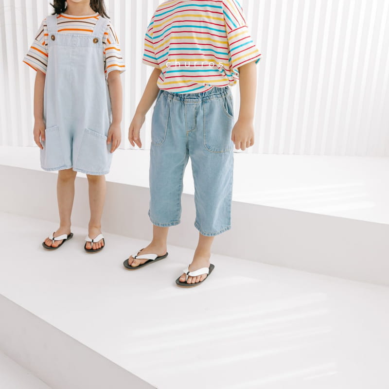 CHURROS - Korean Children Fashion - #Kfashion4kids - Out Pocket Denim Patns - 5