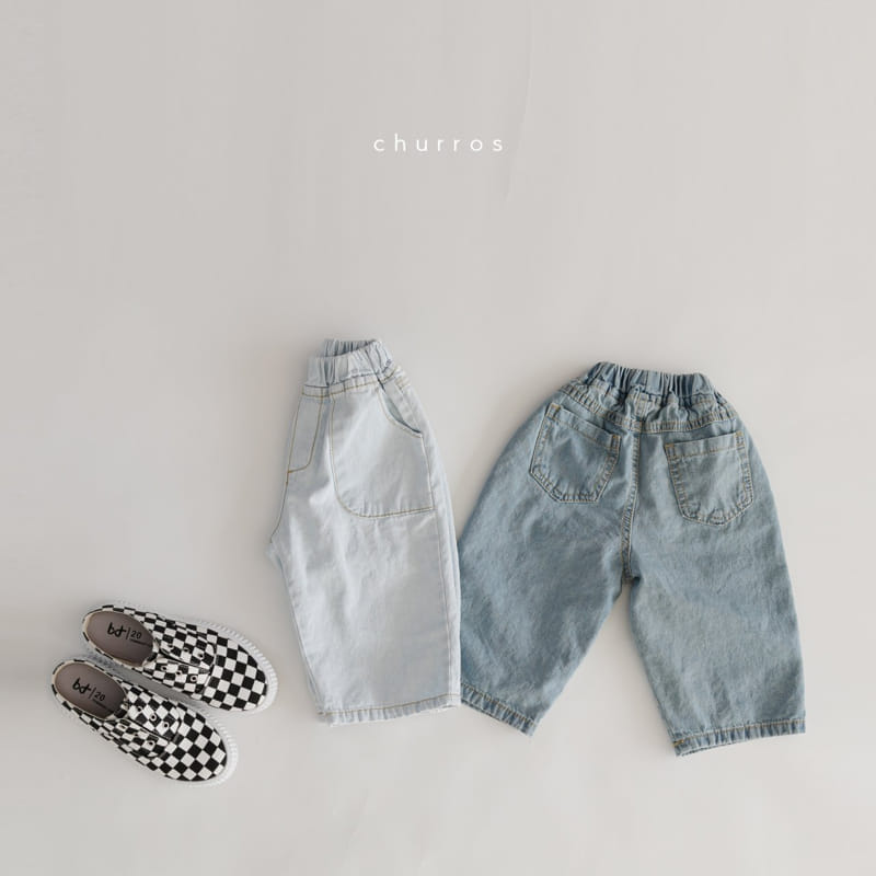 CHURROS - Korean Children Fashion - #Kfashion4kids - Out Pocket Denim Patns - 7