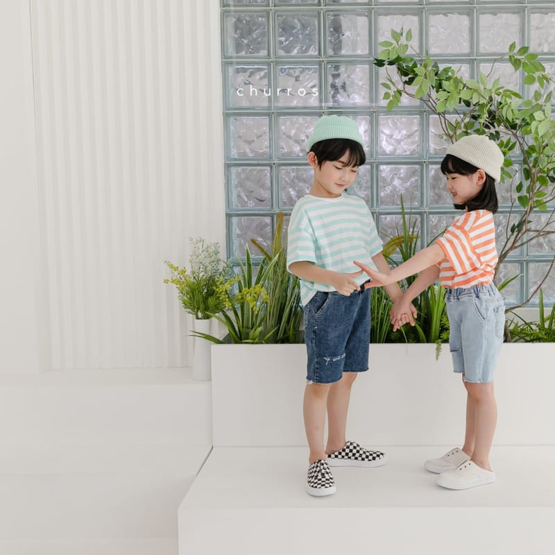 CHURROS - Korean Children Fashion - #Kfashion4kids - Summer Stripes Tee