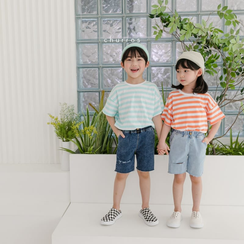 CHURROS - Korean Children Fashion - #Kfashion4kids - Summer Stripes Tee - 2