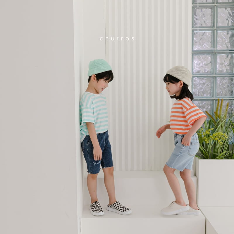 CHURROS - Korean Children Fashion - #Kfashion4kids - Summer Stripes Tee - 4