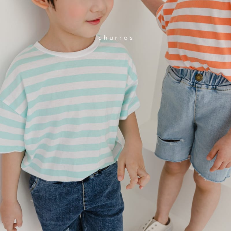 CHURROS - Korean Children Fashion - #Kfashion4kids - Summer Stripes Tee - 5